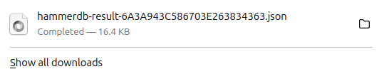 Downloaded HammerDB Result Artifact