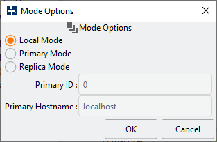 Mode Options Select