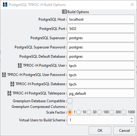 PostgreSQL TPROC-H
