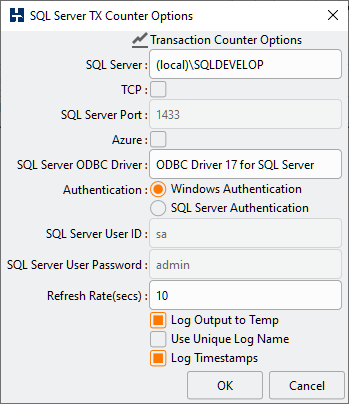 Log Transaction Counter Output