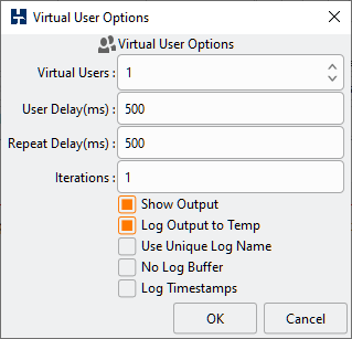 Virtual User Options