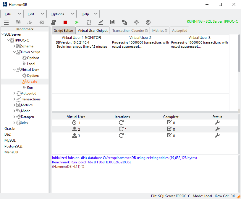 Timed Workload Running