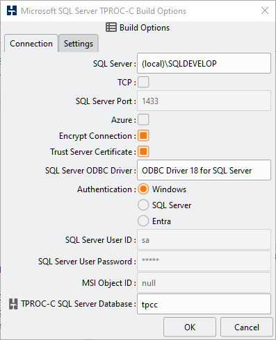 Build Options Connections