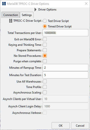 No Stored Procedures Option