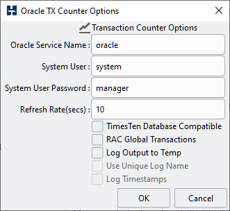 Oracle TX Counter Options