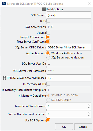 SQL Server Build Options